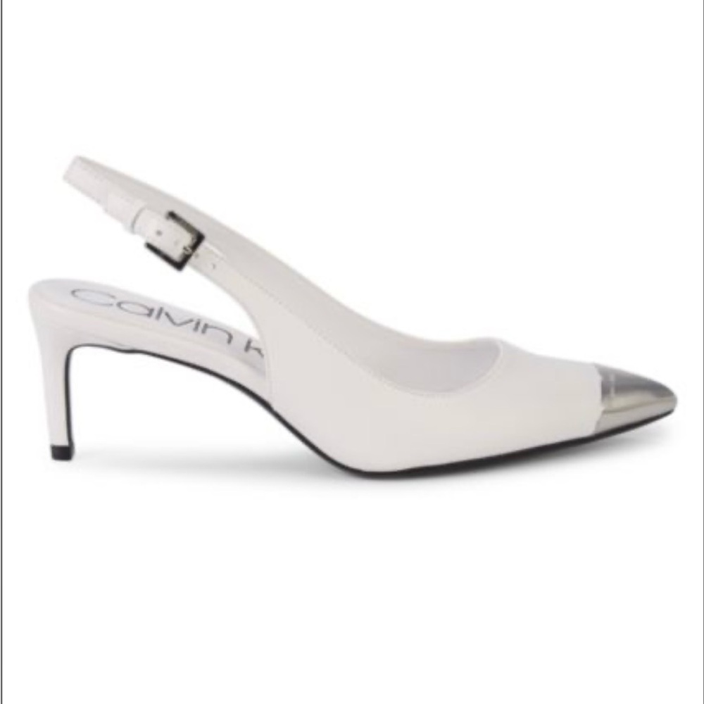 Reina Leather Slingback Pumps Calvin Klein heels